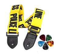 DEVICE OF URBAN INFOTECH Guitar Strap Belt for Acoustic & Electric Guitar Adjustable Buckle Guitar Strap Modern Design Guitar Belt For Acoustic/Bass/Electric Guitars (Police Line)