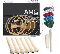 DEVICE OF URBAN INFOTECH Guitar Strings with Guitar Bridge Pins Saddle Nut & 5 Guitar Picks Replacement Acoustic Guitar Strings Guitar Saddle Set for Acoustic Guitar Accessories