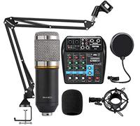 DEVICE OF URBAN INFOTECH Professional BM800 Condenser Microphone Studio Recording Kit with 4 Channel Audio Mixing Console Sound Board for Singing Dubbing Live Streaming Podcasting Gaming (Black)