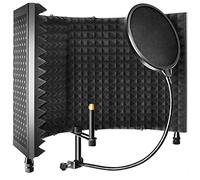 DEVICE OF URBAN INFOTECH Professional Microphone Isolation Shield & 360° Rotational Pop Filter Portable Multilayer Sound Absorbing Reflection Filter for Singing Studio Recording Podcasting (5 PANEL)