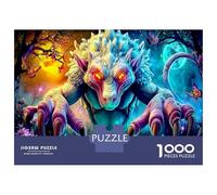 Devil 1000 Pieces Jigsaw Puzzles Bundle Collectors Ultra Difficult Premium Cardstock Best Gift for Red-eyed Blue Monster Puzzle Lovers 70x50cm/1000pcs