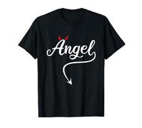 Devil Angel Costume Angel vs Devil Angel and Devil Halloween T-Shirt