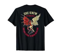 Devil & Angel Matching Costume Adults Valentine Back Print T-Shirt