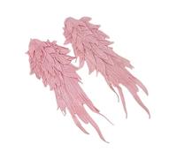 Devil Angel Wing Themed Adjustable Hair Clip with Floral Embroidery and Feathered Detail Cosplay Essential Elegant Hair Jewelry