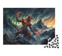 Devil Artwork Fantasy 1000-Piece Jigsaw Puzzle for Adults, 52x38cm/1000pcs; Smooth White Pieces for Easy Handling; A Calm After-work Activity
