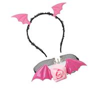 Devil Bat Headband Flower Lace Choker Set Demons Costume Accessories Dolls Toy Carnivals Halloween Cosplay Party Props Halloween Devil Costume Set