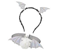 Devil Bat Headband Flower Lace Choker Set Demons Costume Accessories Dolls Toy Carnivals Halloween Cosplay Party Props Halloween Devil Costume Set