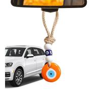 Devil Blue Eyes Car Pendant, Evil Eye Car Rear View Charm | Blue Evil Eye Car Charm for Rear View | Rear View Evil Eye Car Decoration, Blue Evil Eye Glass Pendant for Car Rear View Window Door Balcony