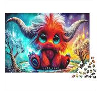 Devil Calf 1000 Piece Paperboard Jigsaw Puzzle Challenging Educational for Kids Learning Cognitive Development Colorful Furry Monster Brain Training Game 70x50cm/1000pcs