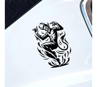 Devil Car Sticker Window Bumper Sticker Van Camper Lorry Vinyl Decal Sticker, Car Window Sticker, Motorhome Caravan Sticker, Evil Horror Halloween Satan Car Sticker, 190mm