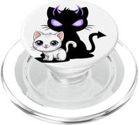 Devil Cat Cute Kitten Shadow Halloween PopSockets PopGrip for MagSafe