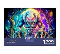 Devil Challenging 1000 Pieces Jigsaw Puzzle, Terrifying Creature Puzzle Game Gifts for Boys Girls Age 14+ 52x38cm/1000pcs