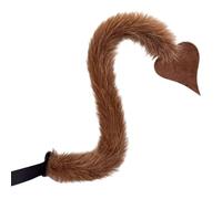 Devil Cosplay Costume Set, complete outfit with devil horn headband and devil tail, decorative party accessory for Halloween and carnival events，Red-A，Brown-B