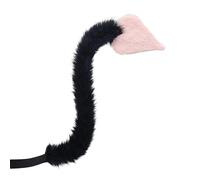 Devil Cosplay Costume Set, complete outfit with devil horn headband and devil tail, decorative party accessory for Halloween and carnival events，Red-A，Pink-B