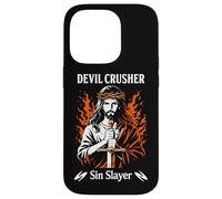 Devil Crusher Sin Slayer Jesus Spiritual Warfare Christian Case for iPhone 14 Pro
