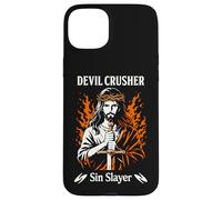 Devil Crusher Sin Slayer Jesus Spiritual Warfare Christian Case for iPhone 15 Plus
