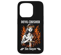 Devil Crusher Sin Slayer Jesus Spiritual Warfare Christian Case for iPhone 15 Pro