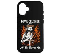 Devil Crusher Sin Slayer Jesus Spiritual Warfare Christian Case for iPhone 16