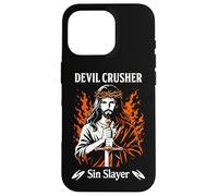 Devil Crusher Sin Slayer Jesus Spiritual Warfare Christian Case for iPhone 16 Pro