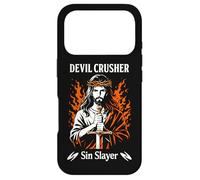 Devil Crusher Sin Slayer Jesus Spiritual Warfare Christian Case for iPhone 17 Pro