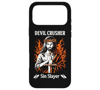 Devil Crusher Sin Slayer Jesus Spiritual Warfare Christian Case for iPhone 17 Pro Max