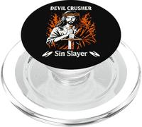Devil Crusher Sin Slayer Jesus Spiritual Warfare Christian PopSockets PopGrip for MagSafe