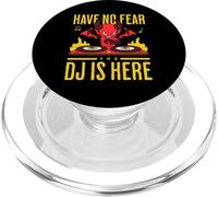 Devil DJ Devilish Halloween Have No Fear The DJ Is Here PopSockets PopGrip for MagSafe