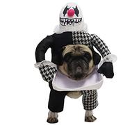 Devil Dog Costume - Halloween Demon Pet Costume, Scary Head-on-Plate Costumes for Small Medium Large Dogs, Funny Devil Dog Cosplay Fashion Dress Clothes for Special Events Photo Props, Large