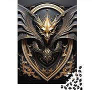 Devil Dragon Wings 1000-Piece Puzzle for Adults, 38x26cm/1000pcs; A Relaxed Project for Colder Days; White Card Pieces with Reduced Dust