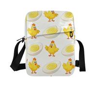Devil Egg Merry Chicken Hen White crossbody messenger bag Small Crossbody Bag For Women Cross Over Purse Shoulder Handbags Adjustable Strap for Shopping Shopping business