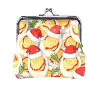 Devil Egg Merry Christmas White Fashion PU Leather Small Coin Purse Cute Mini Makeup Bag for Women Girls pequena para