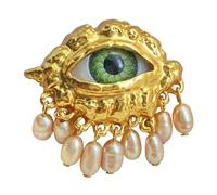 Devil Eye Eyeball Tassel Ring Metal Eye Tassel Design Vintage | Fashion Finger Jewelry for Women Charming Accessories for Work Meeting Travel