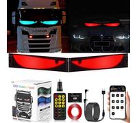 Devil Eyes LED for Car 2pcs, 23.6"x4.7" Large Full Color Dynamic Flexible LED Programmable Display, DIY Devil Eyes Light for Trucks and Cars Window with APP Control, for Car Trucks Parties Store Bars