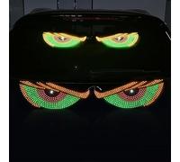 Devil Eyes Light for Car, 1 Pair USB Ultra-Thin Flexible LED Display Screen Panel for Car Window, Dynamic LED Car Devil's Eyes Window Screen LED Display for Cars Truck Window