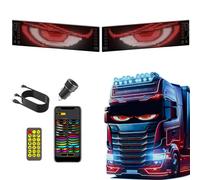 Devil Eyes Light for Car Windshield - Car Eyes Animated Led Light Display with Remote Control - Perfect for Cars, Trucks & Motorcycles - Custom Text Pattern Animation - U 2pcs L17.3×W7cm（16×32Pixels）