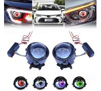 Devil Eyes Light for Cars, 12v LED Devil Eye Demon Evil Eye Headlight, Dynamic Devil Eye Car Headlights with Adjustable Eye Pattern, Mini Projector Lens Light Controlled by Mobile Phone for Any Car