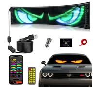 Devil Eyes Light for Cars, 23.4"x4.7" LED Eyes For Car Windshield, Programmable Ultra-Thin Flexible LED Eyes for Truck Windshield, with Bluetooth APP & Remote Control for Cars,Trucks,Suv,Stores (1pcs)