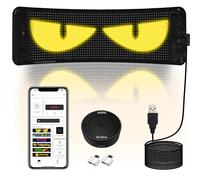 Devil Eyes Light for Cars - AI Voice LED Eyes for Trucks, Flexible Scrolling LED Signs for Cars, IP66 Waterproof Programmable Display with APP Control for Windshield Party Business, 13.7"x4"
