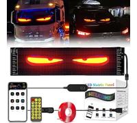 Devil Eyes Light for Cars, Car Window Flexible LED Devil Eyes Display Screen Panel, Dynamic Big Eye Lights Flexible Led Panel for Windshield with APP Control and Remote Controller