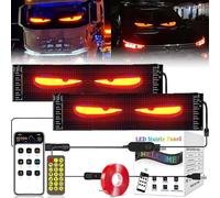 Devil Eyes Light for Cars, Car Window Flexible LED Devil Eyes Display Screen Panel, Dynamic Big Eye Lights Flexible Led Panel for Windshield with APP Control and Remote Controller