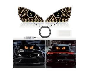 Devil Eyes Light for Cars,Dynamic Devil Eyes Led Car Lights,Devil Eyes Light for Car Windshield,USB Plug & Play Car Eyes LED Light with 12 Modes,Eye Signal Light for Car (Yellow)