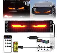 Devil Eyes Light for Cars, Full Color led Eyes for Car Windshield, Programmable Scrolling LED Display for Car, Car-Eyes Animated led for Cars SUV Window, USB-Powered, Remote/App Control