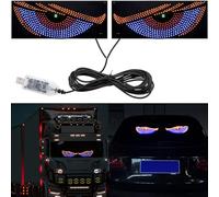 Devil Eyes Light for Cars,LED Eyes for Car,4.7in x 11.8in Flexible Car LED Display,Windshield Eyes Animated Led,Led Car Sign,Dynamic Personalized Big Eye Lights for Car Windshield