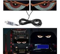 Devil Eyes Light for Cars,LED Eyes for Car,4.7in x 11.8in Flexible Car LED Display,Windshield Eyes Animated Led,Led Car Sign,Dynamic Personalized Big Eye Lights for Car Windshield