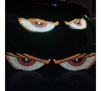 Devil Eyes Light for Cars,Led Eyes for Car Windshield,DIY Car Dynamic LED Smart Colorful Eye Lamp,USB Devil Eye Dynamic Demon Evil Eyes Lights for Auto Car Windshield Window (White)