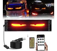 Devil Eyes Light For Cars, Programmable Flexible Car Window Screen LED Eyes Panel Display, Animated Glowing Car Eye Light For Windshield