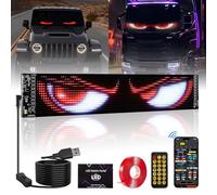 Devil Eyes Light For Cars,Scrolling LED Sign,Programmable Flexible Car Window Screen Eyes Panel Display, Bluetooth Waterproof, App Control, Custom Text Pattern Animation for Ads