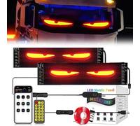 Devil Eyes Light for Trucks and Cars, Colorful Eye Lamp Soft Screen for Windows, Flexible LED Screen, DIY Dynamic Smart Lamp (3.6 * 14.7in 2PCS)