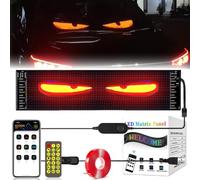 Devil Eyes Light for Trucks and Cars, Colorful Eye Lamp Soft Screen for Windows, Flexible LED Screen, DIY Dynamic Smart Colorful Lamp (4 * 13.7in 1PC)