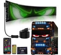 Devil Eyes Light for Trucks and Cars, Programmable Flexible LED Display Sign Soft Screen with App & Remote Control for Store Party Bar Window(2pcs 120x595mm)